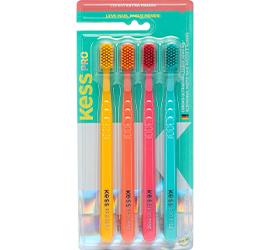 Kess, Pack com 4 Escovas Dentais Pro Extra Macias Whitelicious